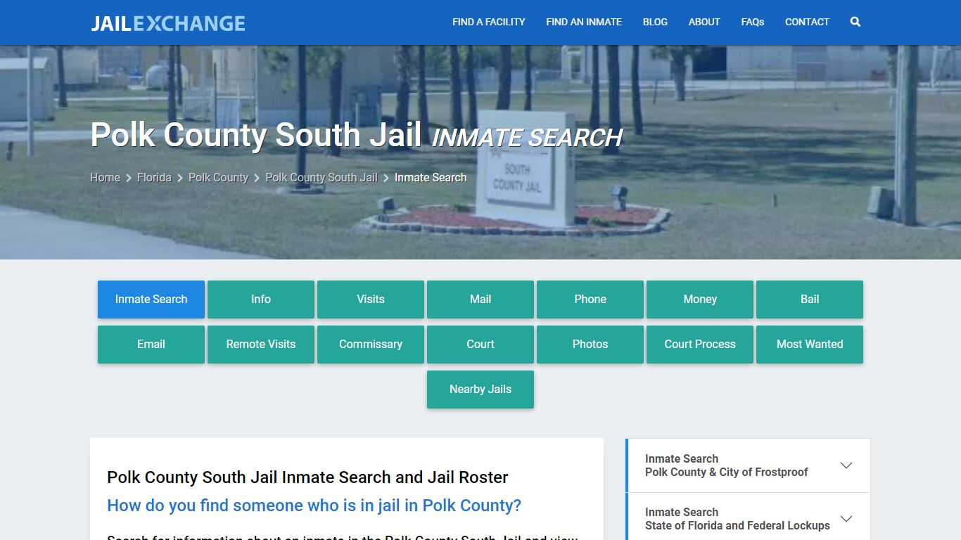 Inmate Search: Roster & Mugshots - Polk County South Jail, FL